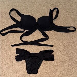 Victoria’s Secret Elegant Black Bikini Top and bottom